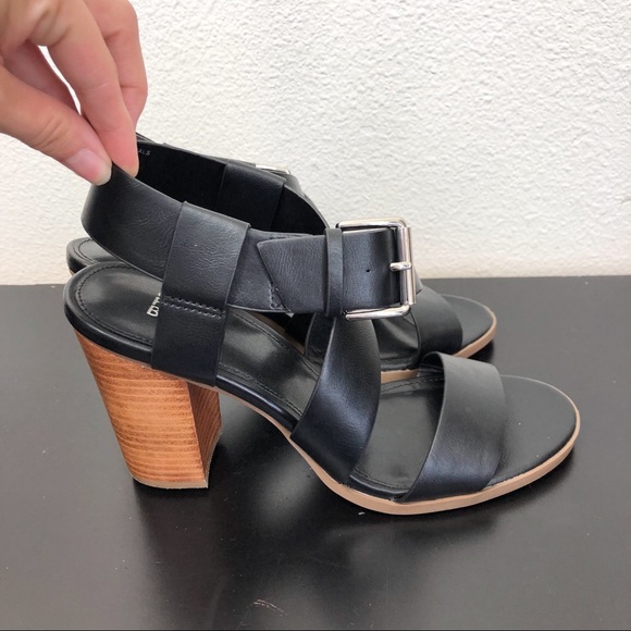 Canyon River Blues Shoes - Canyon River Blues Black Leather Sandal Heels